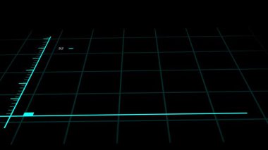 Kurumsal sunum animasyonu. Teal grafiği yükseliş eğilimi ve iş verileri kavrayışlarını gösteriyor. Soyut deniz mavisi büyüme animasyonu. Teknoloji ve ilerleme temaları ile pazarlama bilgileri.