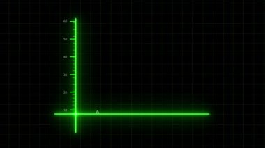 Animasyon iş büyüme grafiği. Neon yeşil veri teknolojisi borsa başarı döngüsü. Yeşil neon grafik animasyonu. Yükselen eğilim ve dijital ilerlemeyle mali görselleştirme.