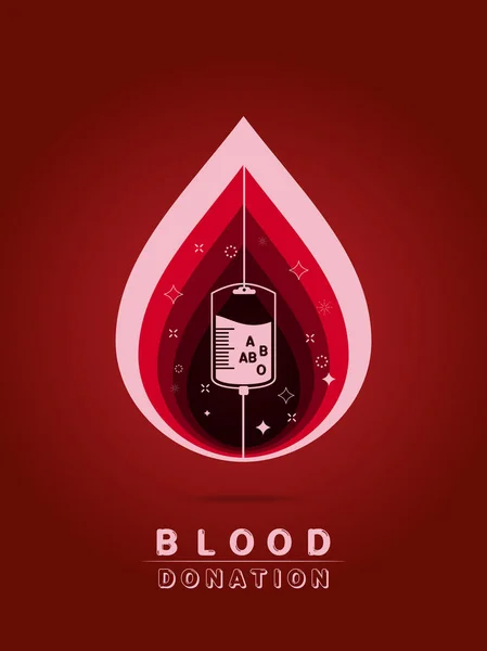 Logotype blood donation — Stock Vector