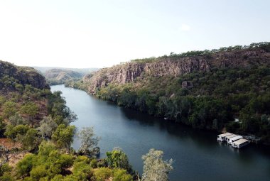 Panoramik Katherine nehir ve Katherine Gorge Nitmiluk Milli Parkı'nda, Northern Territory, Avustralya