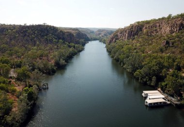 Panoramik Katherine nehir ve Katherine Gorge Nitmiluk Milli Parkı'nda, Northern Territory, Avustralya