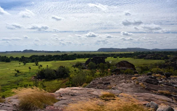 Ubirr Art Site and Lookout. Landscape of the Kakadu National Park at Ubirr. Ubirr East Alligator region of Kakadu National Park in the Northern Territory Australia known for Aboriginal rock art.
