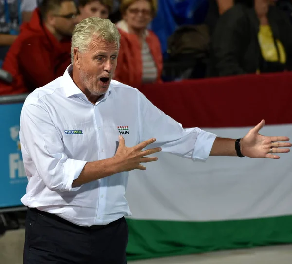 Budapest Hungría Jul 2017 Gerendas Entrenador Gyorgy Del Equipo Waterpolo — Foto de Stock