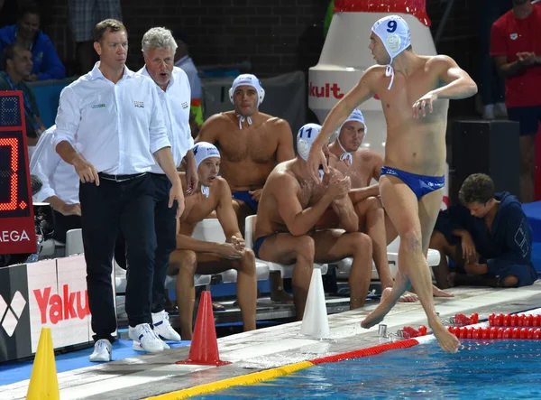 Budapest Hungría Julio 2017 Marcz Tamas Entrenador Jefe Equipo Waterpolo — Foto de Stock