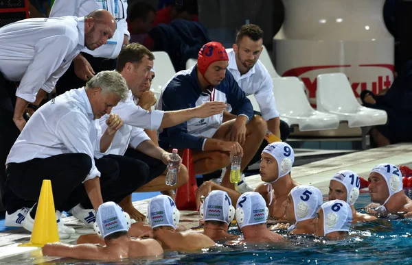 Budapest Hungría Julio 2017 Marcz Tamas Entrenador Jefe Equipo Waterpolo — Foto de Stock