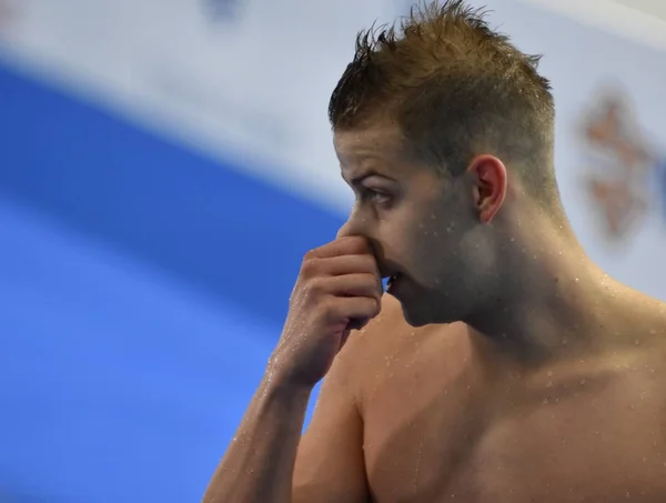 Budapeşte Macaristan Temmuz 2017 Rekabetçi Yüzücü Kenderesi Tamas Hun Yüzme — Stok fotoğraf