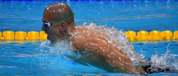 Budapest Hongarije Juli 2017 Competitieve Zwemmer Cseh Laszlo Hun Zwemmen — Stockfoto