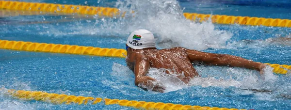 Budapest Hongarije Juli 2017 Competitieve Zwemmer Clos Tsjaad Rsa Zwemmen — Stockfoto