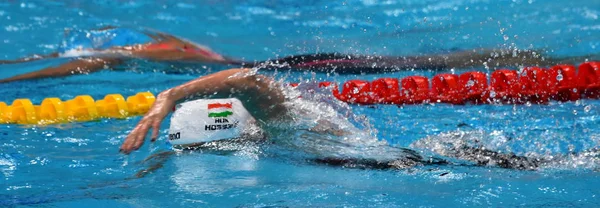 Βουδαπέστη Ουγγαρία Ιουλ 2017 Ανταγωνιστικό Κολυμβητής Hosszu Katinka Hun Κολύμβησης — Φωτογραφία Αρχείου
