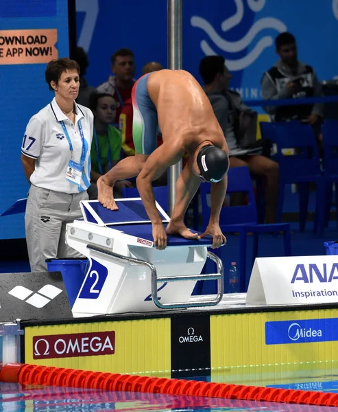 Budapest Hungría Jul 2017 Nadador Competitivo Gyurta Gergely Hun Natación — Foto de Stock