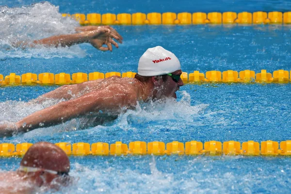 Budapest Hongarije Juli 2017 Competitieve Zwemmer Conger Jack Usa Zwemmen — Stockfoto