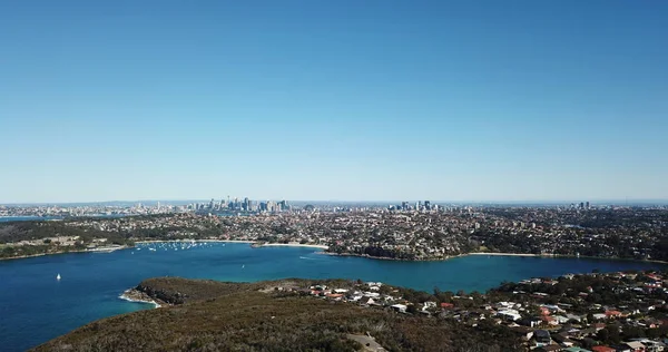 Letecký Pohled Sydney Cbd North Sydney Chatswood Finanční Čtvrť Mrakodrapů — Stock fotografie