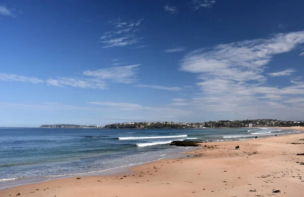 Vista Playa Dee Why Sydney Australia Día Soleado Pero Frío — Foto de Stock
