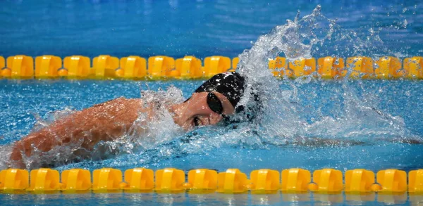 ブダペスト ハンガリー 2017 800 自由形決勝競泳 Ledecky ケイティ ドゥナ アリーナで開催された Fina — ストック写真