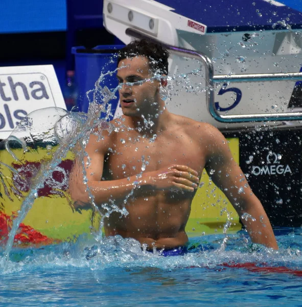 Budapest Hungría Jul 2017 Guy James Gbr Final 4X200M Freestyle — Foto de Stock