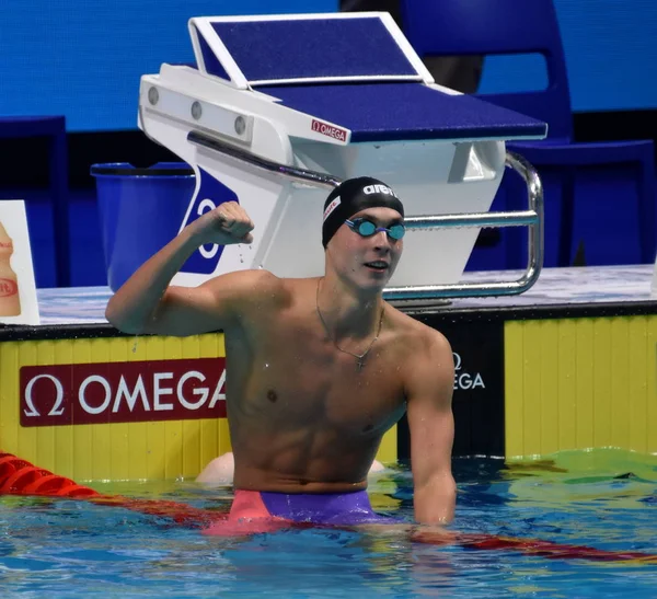 Budapest Ungheria Luglio 2017 Competitivo Nuotatore Chupkov Anton Rus Nella — Foto Stock