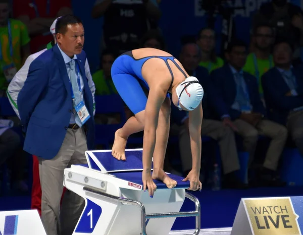 Budapest Hungría Jul 2017 Kesely Ajna Hun Final Mujeres 4X200M — Foto de Stock