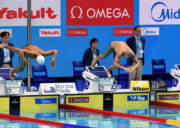 Budapest Hongarije Juli 2017 Competitieve Zwemmer Clos Tsjaad Rsa Cseh — Stockfoto