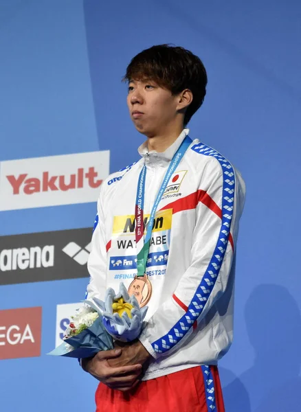 Budapeszt Węgry Lip 2017 Pływak Sun Yang Chn Zwycięzca 200M — Zdjęcie stockowe