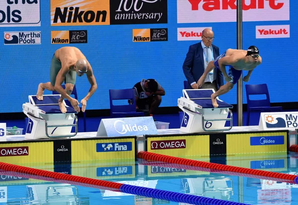 Budapest Hungría Julio 2017 Nadador Competitivo Cseh Laszlo Hun Schooling — Foto de Stock