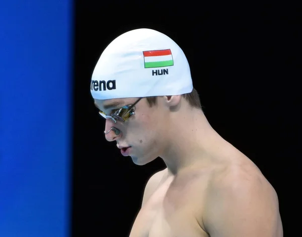 Budapeszt Węgry Lip 2017 Pływak Bohus Richard Hun Stylem Grzbietowym — Zdjęcie stockowe