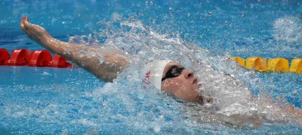 Budapeste Hungria Julho 2017 Nadador Competitivo Bernek Peter Hun Semifinal — Fotografia de Stock