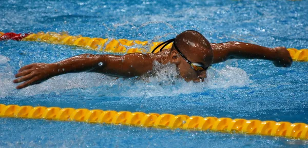 ブダペスト ハンガリー 2017 200 バタフライ準決勝で競泳イワノフ Antan ドゥナ アリーナで開催された Fina 競泳世界選手権 — ストック写真