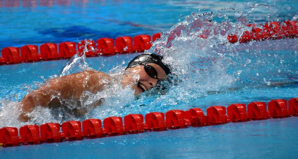 Budapeszt Węgry Lip 2017 Pływak Ledecky Katie Usa 1500M Stylem — Zdjęcie stockowe