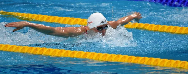 Budapest Hongarije Juli 2017 Competitieve Zwemmer Hosszu Katinka Hgr 200M — Stockfoto