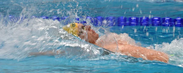 Budapest Ungarisch 2017 Leistungsschwimmerin Larkin Mitchell Aus Finale Über 100 — Stockfoto