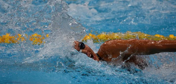 Budapest Hongarije Juli 2017 Competitieve Zwemmer Jakabos Zsuzsanna Hgr Zwemmen — Stockfoto