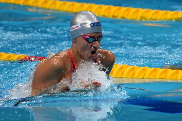 Budapest Ungarisch Juli 2017 Wettbewerbsschwimmerin Moravcikova Martina Cze Halbfinale Über — Stockfoto