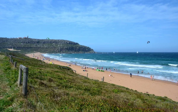 People Relaxing Beach Palm Beach One Sydney Iconic Northern Beaches — Stock Photo, Image