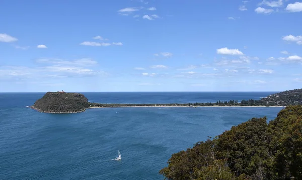 Vista Lion Island Broken Bay Central Coast Sullo Sfondo West — Foto Stock