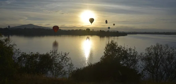 Canberra Australie Mars 2019 Montgolfières Volant Dans Les Airs Dessus — Photo