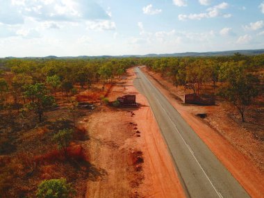 Burrundie, Avustralya-14 Haziran 2018. Avustralya 'nın Kuzey topraklarında korunan bir alan olan Kakadu Milli Parkı 'nın Aborijin topraklarına giriş. 