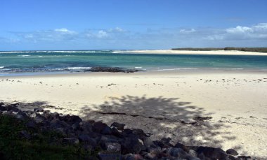 Woolgoolga, Woolgoolga Headland ve Yeni Güney Galler, Avustralya plaj Panoramik manzara. 
