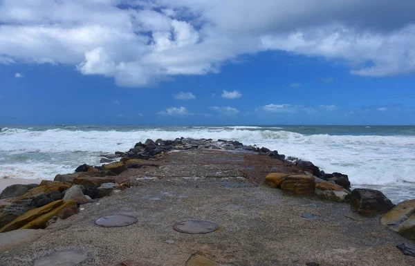 Panorama Landskap Woolgoolga Woolgoolga Headland Och Beach New South Wales — Stockfoto