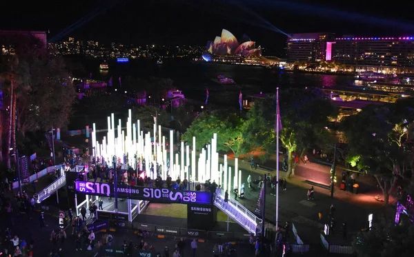 Landscape Illuminated Sydney City Night — Stock Photo, Image