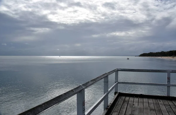 Ahşap Torquay Iskelesinden Hervey Körfezi Nin Muhteşem Manzarası Iskele Tüm — Stok fotoğraf