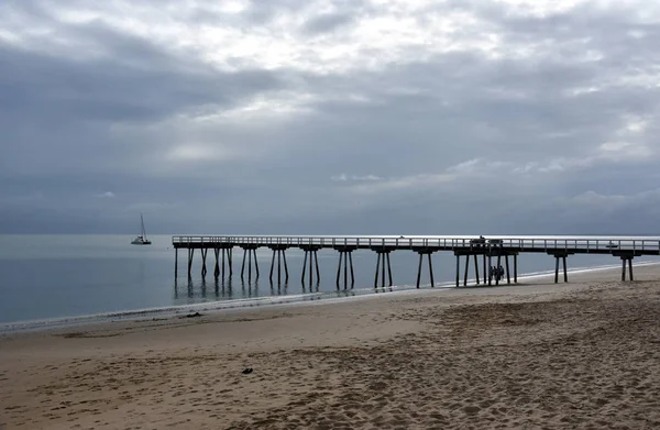 Vista Panorámica Del Muelle Kingfisher Bay Atardecer — Foto de Stock