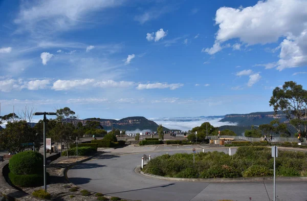 Katoomba Australia March 2019 People Echo Point Take Photos Three — Stock Photo, Image