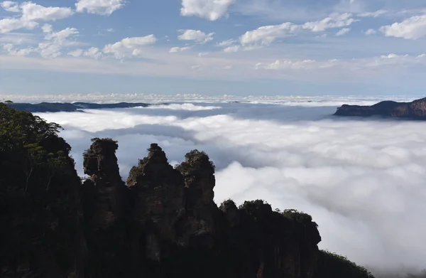 Tři Sestry Skalní Formace Národním Parku Blue Mountains Nsw Austrálie — Stock fotografie