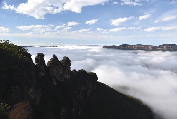 Três Irmãs Formação Rochosa Blue Mountains National Park Nsw Austrália — Fotografia de Stock