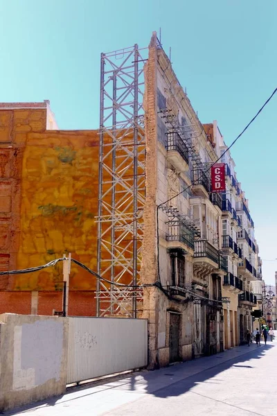 Cartagena Spanyolország 2018 Augusztus Egykor Gyönyörű Díszes Épületek Homlokzata Melyet — Stock Fotó