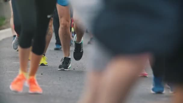 Května 2018 Kazan Rusko Kazan Maraton Nohy Sportovci Běžci Maraton — Stock video