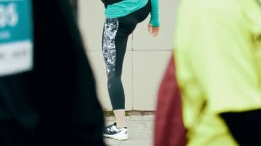 2018, Kazan, Rusya Federasyonu - Kazan maraton,-sporcu kadın ısınma bir maraton önce 20 Mayıs