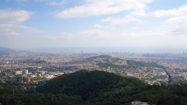 Barcelona vista aérea da cidade. Visão geral da cidade. Exposição de cortar a respiração — Vídeo de Stock