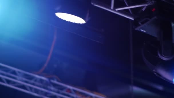 Обзор освещения на сцене — стоковое видео