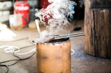 aracın forge, buhar gelen